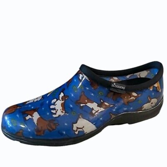 Sloggers Shoes - Sloggers Womens Clogs Shoes Size 10 Waterproof Garden Blue Goats Made In USA